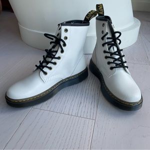 Dr. Martens White Zavala Combat Boot